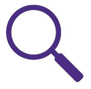 Graphic of magnifying glass.
